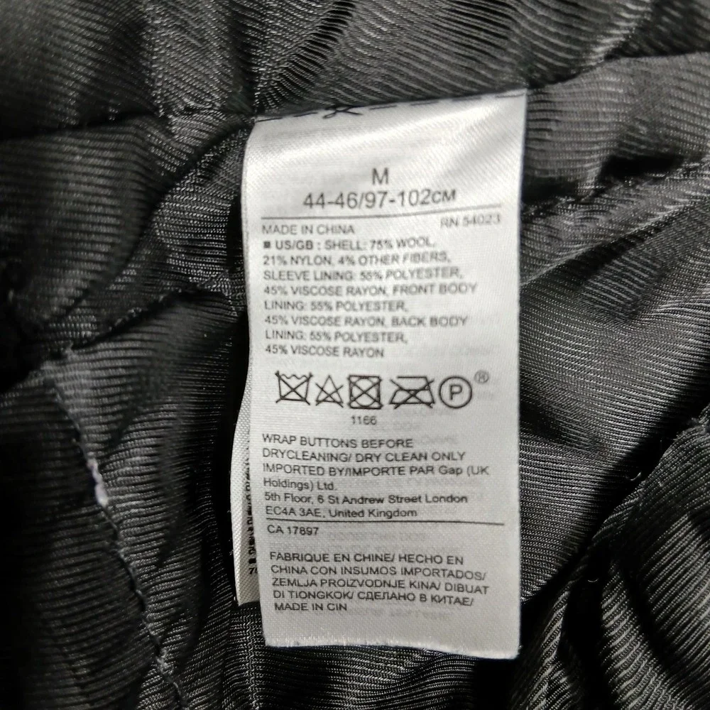 Banana Republic Coat Mens Medium Brown‎ Plaid Wool Blend Topcoat Italian Fabric